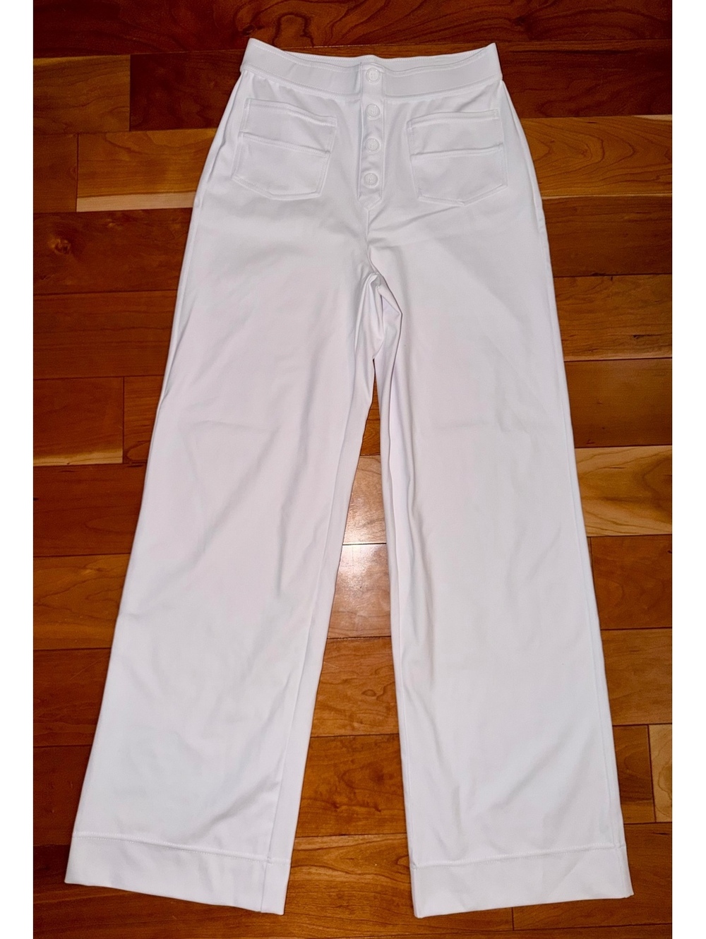NWOT Halara Women's White High Waist Wide Leg Pants Size Small